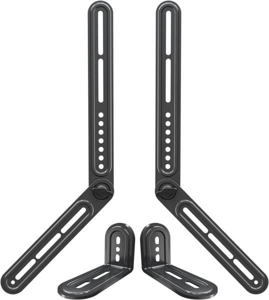 Mounting Dream Supporto Soundbar Universale per Montaggio sopra/sotto TV (MD5420-03) (Fissaggio flessibile con staffe a L & estensione – Ruotabile di 180° fino a 6,8 kg di carico)