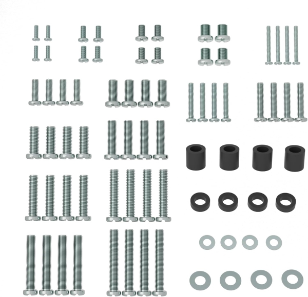 PUTORSEN Set di Viti VESA Universali per TV fino a 90 Pollici (M4, M5, M6, M8) (Kit hardware completo per supporti a parete e piedistalli – Incl. distanziatori e rondelle.)