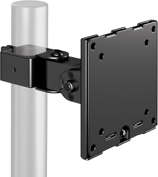 PUTORSEN Supporto Universale in Acciaio per Supporti Monitor (17-32 Pollici, Asta 3,5 cm) (Braccio singolo robusto fino a 10 kg – VESA 75x75/100x100 mm, Inclinabile, Girevole & Ruotabile a 360°.)