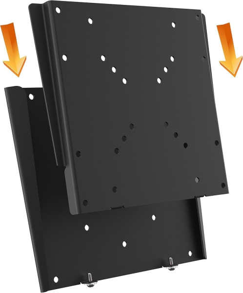 RICOO Supporto TV a Parete Ultra Slim F0522 per Schermi Piatti da 32-55 Pollici (Supporto monitor fisso estremamente piatto (14mm distanza dalla parete) – VESA fino a 200x200, portata 30kg.)