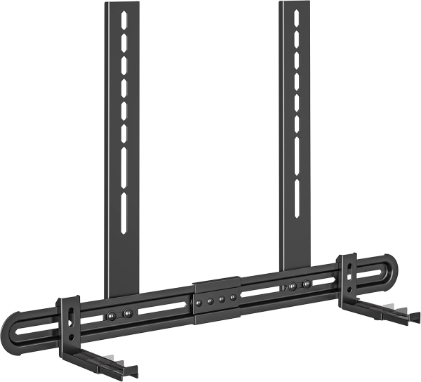 USX-MOUNT Supporto Universale Soundbar per Soundbar con & senza Fori (Supporto TV & a Parete regolabile con base antiscivolo (87,5–154 mm) fino a 6 kg di carico.)