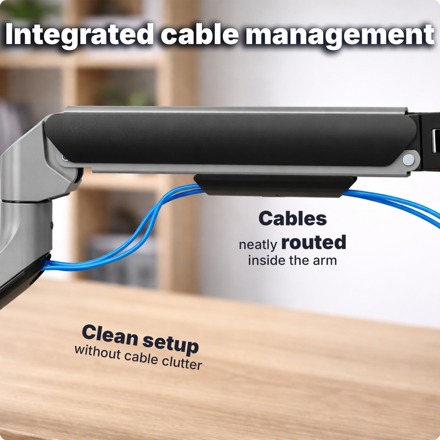 3IDEE Flexi-Lite Braccio Monitor Singolo per Schermi 13-32 Pollici (Max. 9 kg)