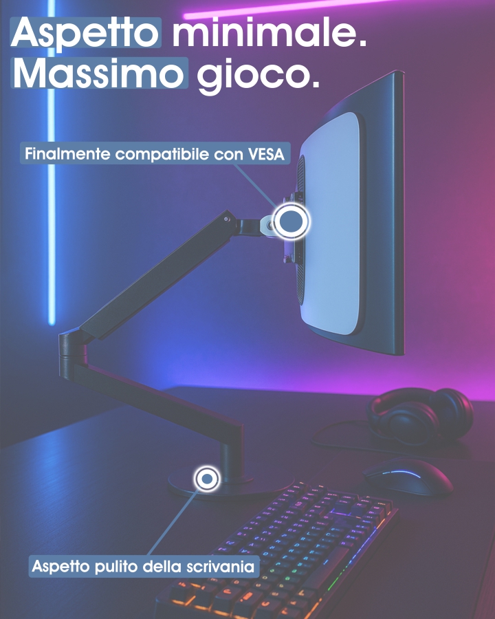 Adattatore VESA compatibile con DELL Alienware Gaming Monitor (AW3423DW)
