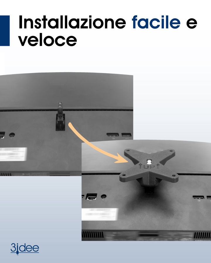 Adattatore VESA compatibile con HP All-in-One PC (ProOne 400 G6) - 75x75 mm