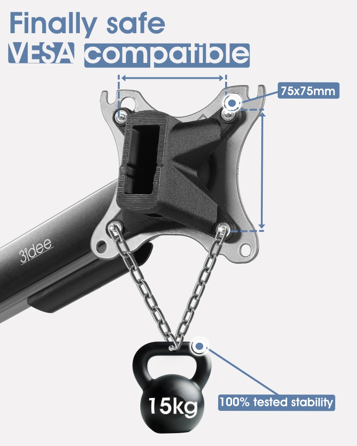 Adattatore VESA compatibile con HP Omnistudio X All-in-one PC (32-c0073ng 32-c0075ng, 32-c0077ng, 32-c0177ng, 32-c0275ng, 32-c0670ng, 32-c0770ng, 32-c0777ng) - 75x75mm