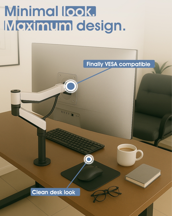 Adattatore VESA compatibile con HP Omnistudio X All-in-one PC (32-c0073ng 32-c0075ng, 32-c0077ng, 32-c0177ng, 32-c0275ng, 32-c0670ng, 32-c0770ng, 32-c0777ng) - 75x75mm