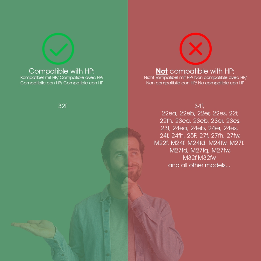 Adattatore VESA compatibile con il monitor HP (32f)