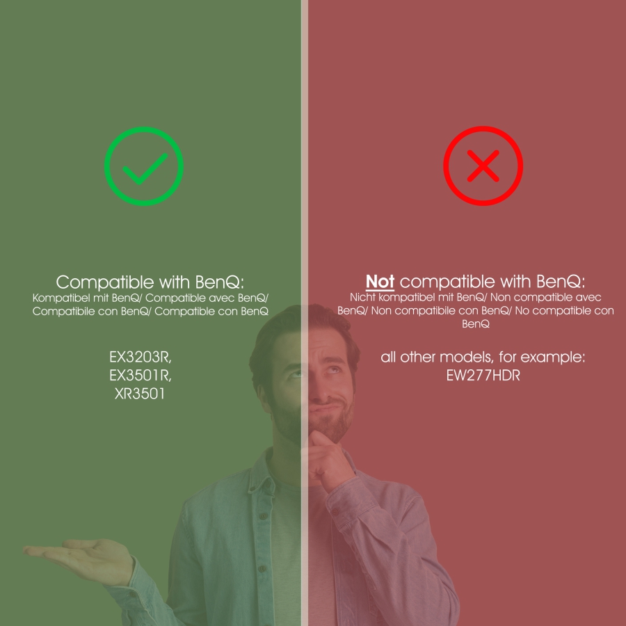 Adattatore VESA compatibile con monitor BenQ (EX3203R, EX3501R, XR3501)