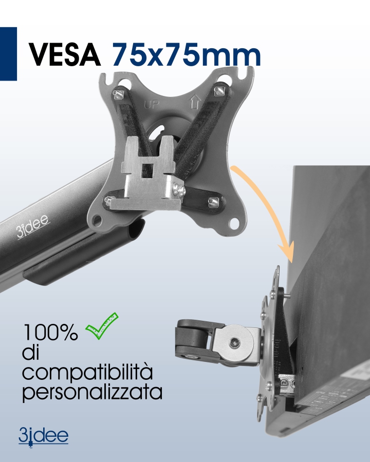Adattatore VESA compatibile con monitor HP (22m, 24m, 27m)