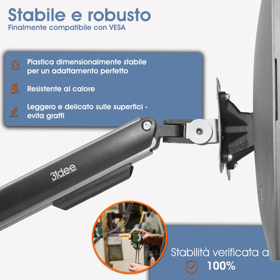 Adattatore VESA per HP Serie 5 PRO e Serie E G5 (524pf, 527pf, 527pq, 524pu, 527pu, E24q, E27q, E32k ecc.)