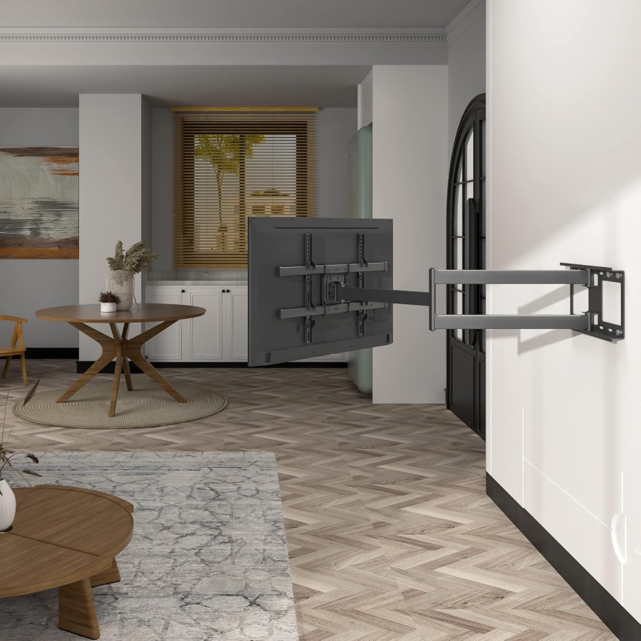 BONTEC Supporto TV a Parete con Braccio Extra Lungo 1040 mm (32-75 Pollici) (Supporto per carichi pesanti fino a 60 kg – Girevole, Inclinabile & Estensibile fino a 104 cm.)