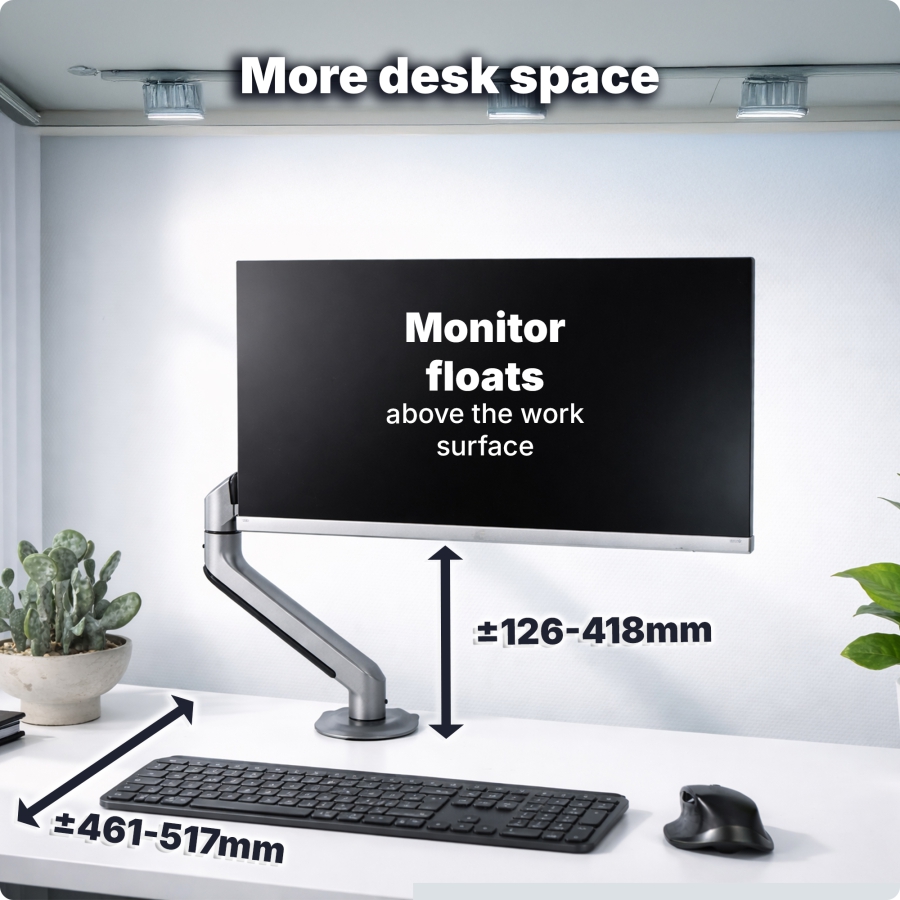 Braccio per monitor 3IDEE Flexi Lite 17–32" | 1–9 kg