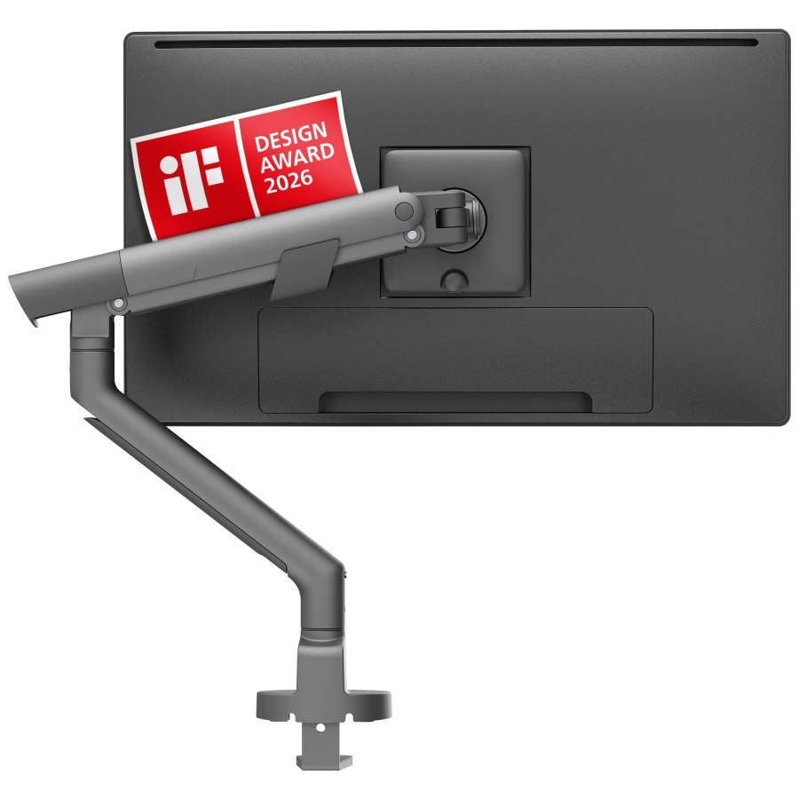 Braccio per monitor 3IDEE Flexi Pro 17–40" | fino a 11 kg (Vincitore Design Award 2026 – Molla meccanica, Montaggio dall