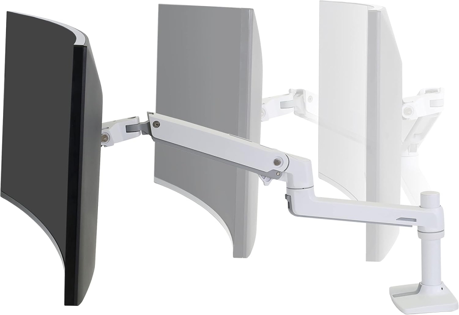 Braccio per monitor Ergotron LX bianco 34" | fino a 11,3 kg (Braccio Monitor Premium con Tecnologia Brevettata Constant Force per un Posizionamento Senza Sforzo fino a 11,3 kg)