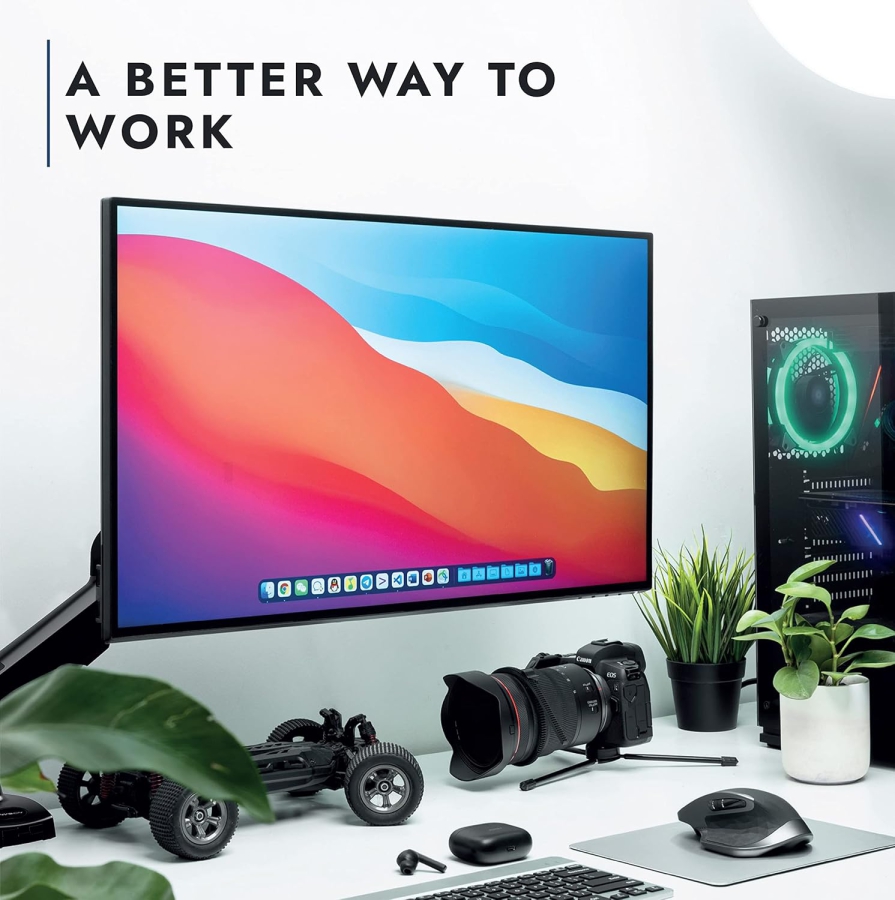 Braccio per monitor Invision MX200 19–32" | 2–9 kg (Supporto Ergonomico a Molla a Gas per Due Monitor fino a 12 kg Ciascuno)