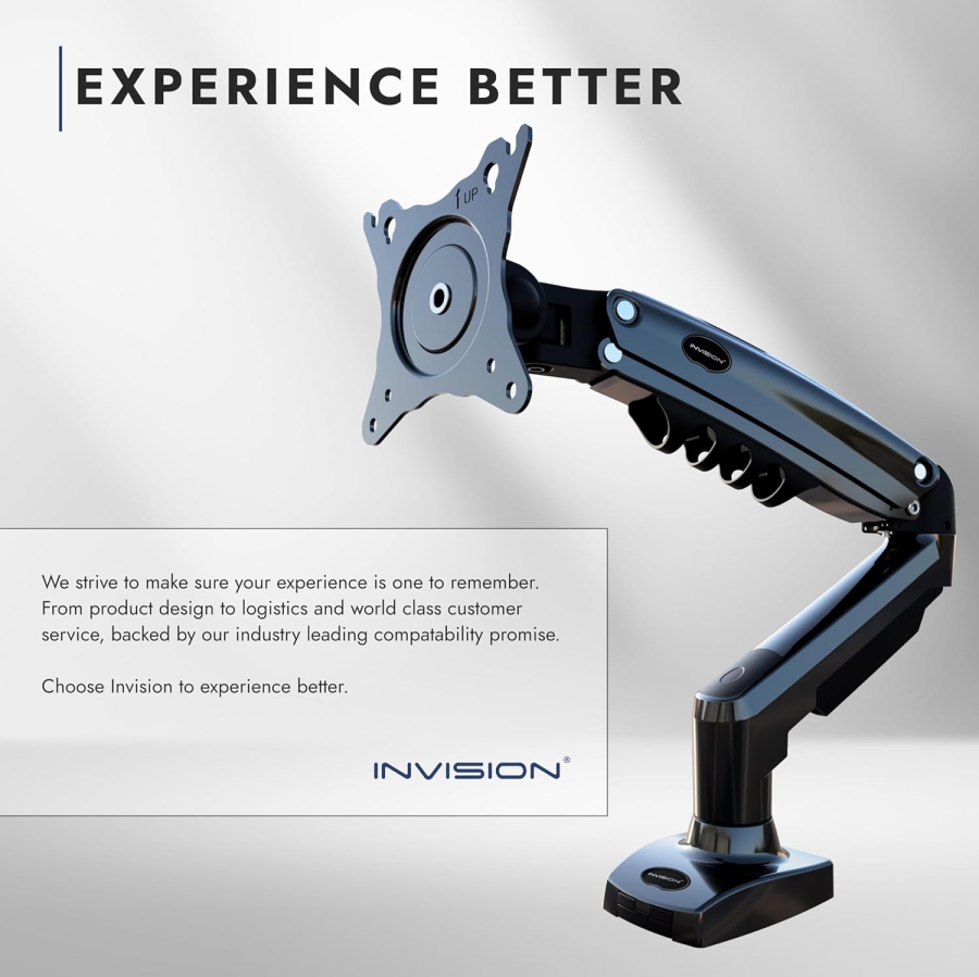 Braccio per monitor Invision MX200 19–32" | 2–9 kg (Supporto Ergonomico a Molla a Gas per Due Monitor fino a 12 kg Ciascuno)