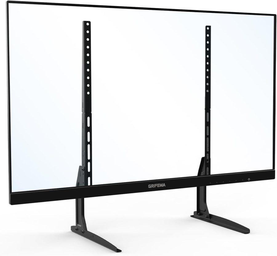 GRIFEMA Piedini Supporto TV Universale per TV da 22–80 Pollici (Regolabili in Altezza) (Stabile supporto sostitutivo con portata fino a 50 kg – VESA max. 800x400 mm)