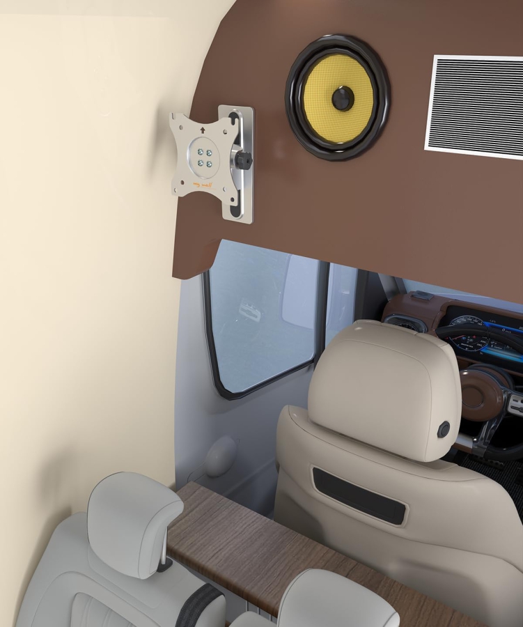 My Wall HC1-1L Supporto TV a Parete per Camper & Roulotte (13-32 Pollici) – Bloccabile & Compatto (Viaggiare sicuri grazie al blocco: Supporto a 1 snodo, Inclinabile 55° & Girevole – Per schermi 33-81 cm – 20 anni di garanzia.)