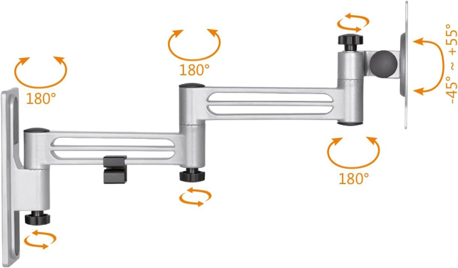 My Wall Supporto TV a Parete per Camper & Roulotte (HC1-3L) – Bloccabile & Antivibrazioni (TV sicura in viaggio: Girevole, Inclinabile & Bloccabile – Per schermi fino a 15 kg – 20 anni di garanzia.)