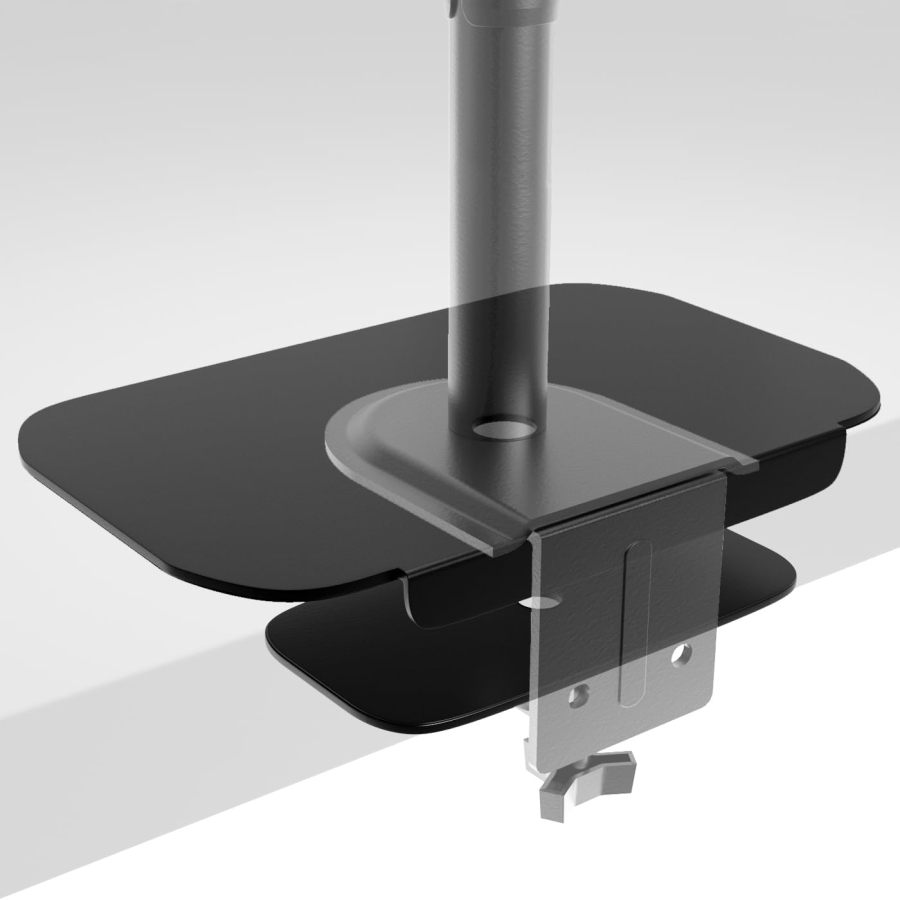 PUTORSEN Piastra di Rinforzo per Supporto Monitor per Piani Sottili e in Vetro (Acciaio) (Piastra protettiva per la distribuzione del peso dei bracci monitor – Adatta per morsetti e montaggio tramite occhiello.)