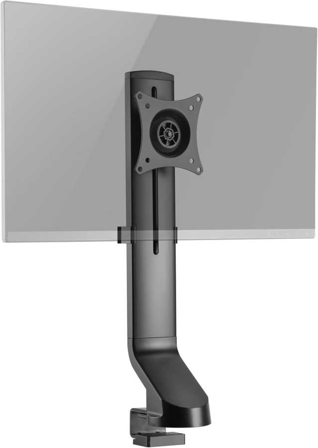 RICOO Braccio per Monitor 13–32" | regolabile in altezza (Robusto Supporto Monitor con Morsetto da Tavolo per Display fino a 7 kg – Regolabile in Altezza e Girevole)