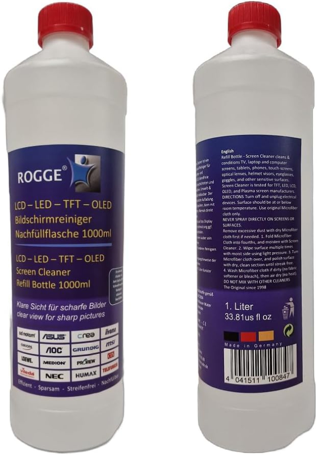 ROGGE 1l Flacone di Ricarica Detergente Schermo – L
