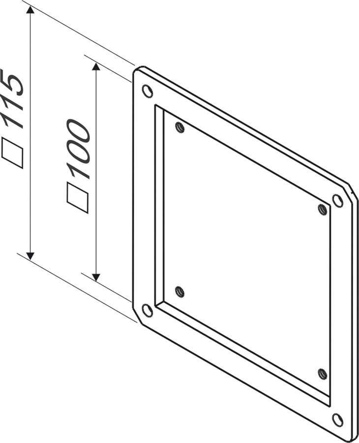 ROLINE Adattatore VESA 75x75 a 100x100 mm – Piastra adattatrice per supporti monitor (Stabile estensione in acciaio per il fissaggio di schermi VESA 100 a bracci VESA 75 – Incl. viti & protezione antigraffio)