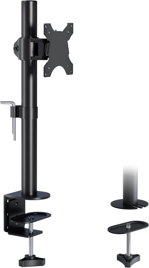 Supporto per monitor BONTEC, supporto da tavolo per schermi da 13-34 pollici, completamente mobile, design ergonomico, regolabile in altezza, per gaming e uso in ufficio, supporta fino a 10 kg, compatibile con VESA 75/100