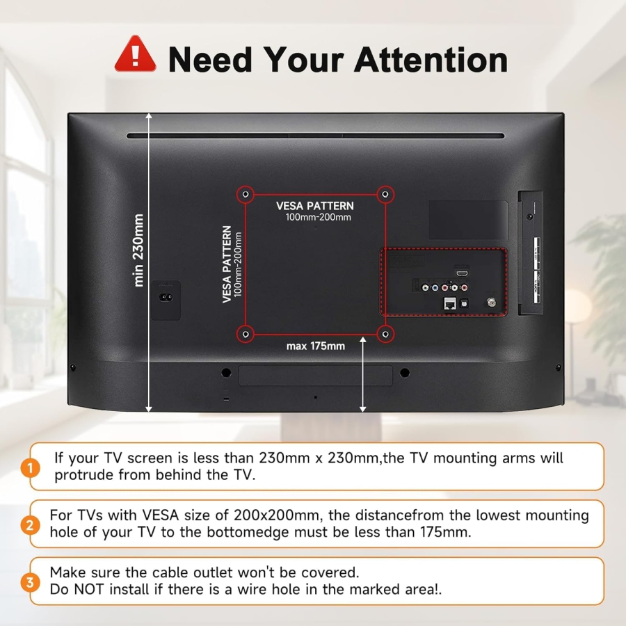 Supporto Universale per TV & Monitor per 17–43 Pollici (Inclinabile & Regolabile in Altezza) (Elegante supporto da tavolo con base in vetro di sicurezza per schermi fino a 40 kg – VESA max. 200x200 mm.)