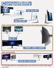 Adattatore VESA compatibile con il monitor Samsung Odyssey (G9, Neo G9, G8, Neo G8, CRG9, CHG9, CHG90 e altri) - 100x100mm