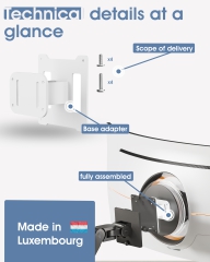 Adattatore VESA compatibile con il monitor Samsung Odyssey (G9, Neo G9, G8, Neo G8, CRG9, CHG9, CHG90 e altri) - 100x100mm