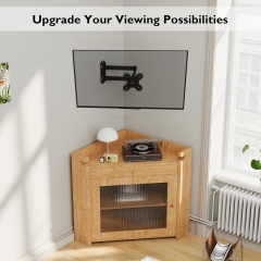 Supporto da parete per monitor PC BONTEC Supporto da parete per TV orientabile/inclinabile per monitor e TV al plasma curvi da 13-30 pollici, VESA 75x75/100x100 mm, fino a 15 kg, livella inclusa