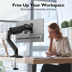 Supporto per monitor BONTEC per schermi da 13-32 pollici. Supporta pesi da 3 a 9 kg, braccio con molla a gas, inclinabile, orientabile, girevole, supporto ergonomico per monitor 1 con passacavi, VESA 75/100 mm.