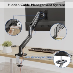 Supporto per monitor BONTEC per schermi da 13-32 pollici. Supporta pesi da 3 a 9 kg, braccio con molla a gas, inclinabile, orientabile, girevole, supporto ergonomico per monitor 1 con passacavi, VESA 75/100 mm.