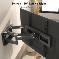 Supporto TV da parete BONTEC Supporto TV orientabile e inclinabile Movimento completo per televisori LCD LED piatti e curvi da 23-70 pollici o monitor fino a 45 kg, VESA max 400x400 mm