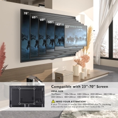 Supporto TV da parete BONTEC Supporto TV orientabile e inclinabile Movimento completo per televisori LCD LED piatti e curvi da 23-70 pollici o monitor fino a 45 kg, VESA max 400x400 mm